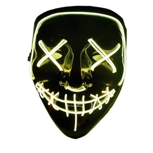 Halloween Carnival Party Rave Masquerade Mask Led Light up Neon El Wire Mask for Festival Parties