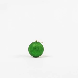 Green Plastic Festival Christmas Baubles 3pcs Set 12cm Diameter Machine-Made Hanging Ball & Tree Ornaments