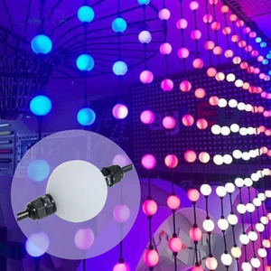 SHIJI Multi Color Waterproof 3d Rgb Dmx Round Led Pixel Ball Light String 35mm 50mm 6leds 24v Changeable Led Pixel Light Ball