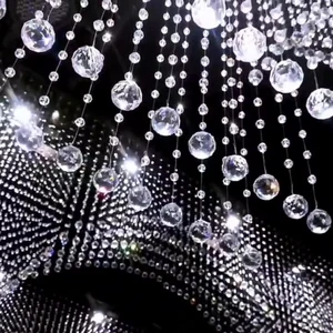 Ceiling Beads Curtain Water Drop Acrylic Ceiling Decorations Wedding Reception Ceiling Wedding String Beads