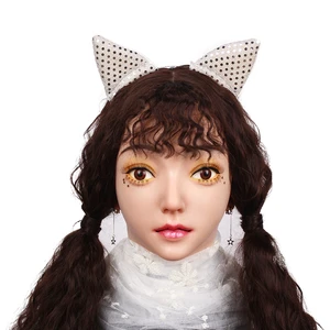 Female Silicone Face Mask Customized Full Head Mask for Human Face Crossdressing Party Transgender
