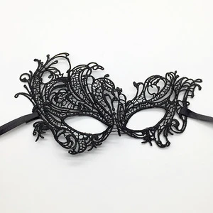 Wholesale Sexy Eye Masks Sexy Black Dance Parties Christmas Halloween Styling Lace Mask Accessories