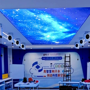 Customized Blue Sky, White Clouds, Starry Sky Lights, PVC Stretch Ceiling, Office Fireproof Film Cloth, LED Luminous Light Box