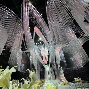 Crystal Auditorium Wedding Ceiling Decoration Chandeliers Hotel Banquet Halls Wedding Pendant Lights