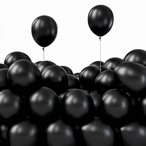 100pcs 12 Inch Wholesale Party Decoration Supplies Helium Matte Black Globos Natural Latex Round Ballon Happy Halloween Balloon