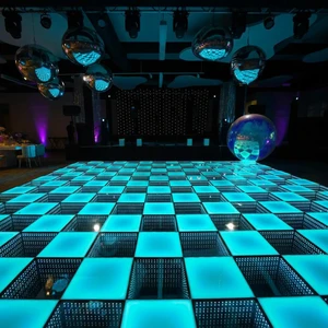 MM Magnetic LED Dance Floor Pixel DJ Lighting System Nightclub Stage Floor With Controller Software For Events Rental Business