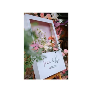 Custom Acrylic Flower Box Wedding Welcome Sign Outdoor 3D Wedding Signage