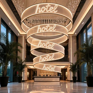 Hotel Banquet Hall PVC Printed LED Sign Board With Spiral Rotation Custom Welcome Photo Display Frame