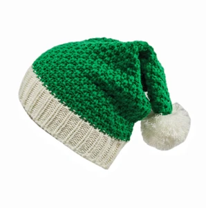 Fashion Christmas Hats in White Green and Red Colors Christmas Party Knitted Hats