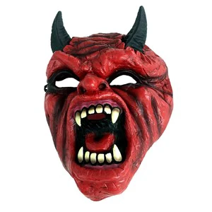 PVC Horrible Red Demon Masks, Halloween Party Cosplay Masks