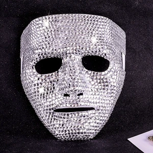 Wholesale Full Face Face Party Mask Concert Model Walk Show Halloween Birthday Christmas Cosplay Ball Diamond Mask