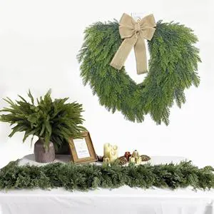 New Christmas Artificial Wreath Garland Fake Flower Decoration Wreath Christmas Pine Door Hanging Wreath Wholesale