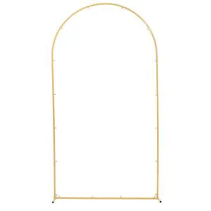 Stable 7.2 X 4 ft Gold Metal Arch Backdrop Stand for Wedding & Birthday Easy Assembly & Quick Setup