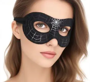 Black Spider Man Mask Full Face Cover Halloween Cosplay Costume Accessory
