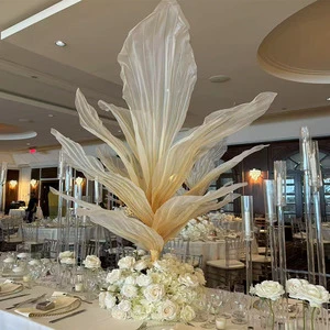 K45 1.5m Luxury Fire Dance Flower Centerpiece Giant Organza Centerpiece For Wedding Decoration Backdrops Event Party Decoration