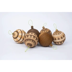 Best Selling Set Ornaments Baubles Balls Christmas OEM ODM Custom Seagrass Christmas Tree Balls Christmas Ball Vietnam
