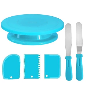 Multi Functional Cake Decorating Tools Set With Rotating Stand and Pastry Accessories for Kitchen Dessert Making