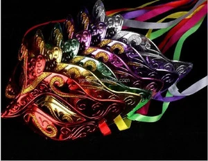 Fashion Gold Shining Plated Party Mask