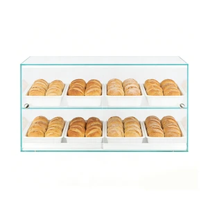 Counter Top Bakery Glass Display Cabinet Bread Display Showcase Dessert Pastry Display Stand Custom Whole Shop Furniture