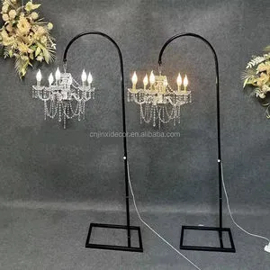 Iron Metal Semicircle Frame Light Wedding Chandelier Stand Luxury Wedding Event Ceiling Decorations Professional New Arrival