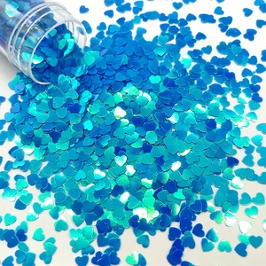High Quality Lake Blue Heart Sequins GRS OEKO-TEX Certified Sequins for Handcraft Wedding Event Decor