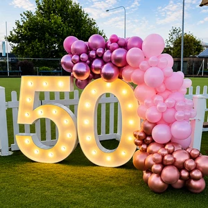 LC Manufacturer Wedding Decor Outdoor Signage LED Rgb Light up Birthday Number 50 Marquee Illuminated Letter Led Sign