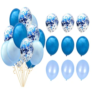 2025 Party Balloons Blue Confetti Balloons Balloons 12 Inch, Latex for Baby Shower, Wedding, Birthday Party Opp Bag