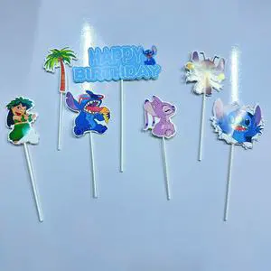 Custom Printed Birthday Cake Toppers Paper Cake Picks Cupcake Decor for Kids Birthday Party Dessert Gathering