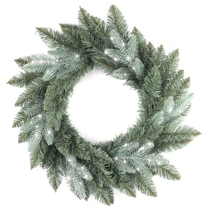 Luxury Style 2025 New Design 50 CM PE Artificial Christmas Ice Wreath