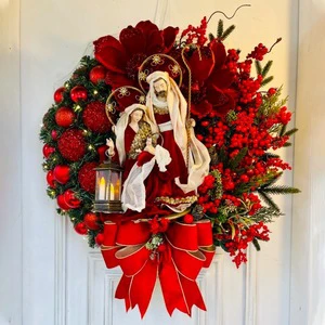 2025 Hot Sale Christmas Wreath Manufacturer Artificial Greenery Christmas Garland Decoration for Sale