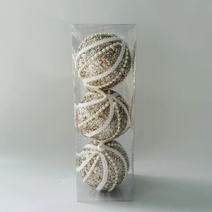 Colorful 8cm Christmas Tree Ball Ornament Set Hanging Foam Ball Ornaments Shatterproof Xmas Christmas Ball Ornaments