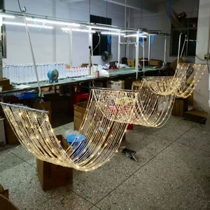 Budget Friendly Gorgeous Wedding Party Ceiling Crystal Light Designer Shiny Background Decoration LED Starry Chandelier