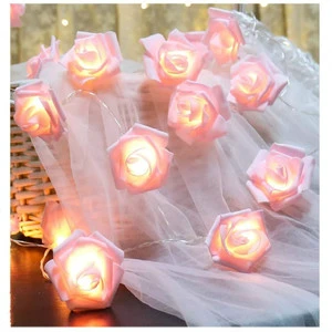 Best Selling Party Favors Wedding Valentine's Decoration Rose Flower Battery Box Led String Light