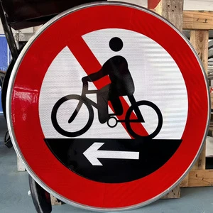 Round Aluminum Traffic Road Sign Circular Prohibitory Sign High Intensity Reflective Sheet Outdoor Weatherproof Custom Size