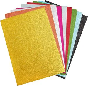 Sparkle Shinny Craft Paper Glitter Cardstock for DIY Party Decor,10 Colors 250gms