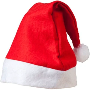 High Quality Non Woven Felt Christmas Hats Adult Red Hat Santa Christmas Hat for Sale