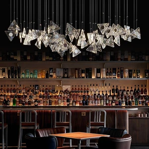 Large Hotel Hall Restaurant Custom High Ceiling Hanging Lamp Lighting Led Decorative Modern Chandelier