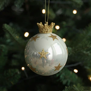 Free Samples Hot-selling Decorative Christmas Balls 8cm Glass Christmas Tree Ornaments