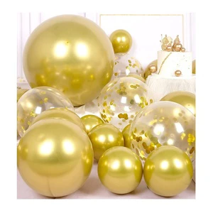 Wholesale Happy Birthday Wedding Party Decoration Helium Latex 5 10 12 18 36 Inch Globos Metallic Color Ballon Chrome Balloons