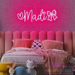 Personalized Custom Neon Sign For Wedding Anniversary With Couple Names And Wedding Date