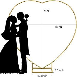 Screw Style Metal Heart-shaped Wedding Archway. Wedding-specific Support Stand for Lawn Flower Display. Prop for Wedding Event