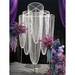 New Wedding Hall Curtain Background Atmosphere Landscaping Wedding Ceiling Decoration.Acrylic Ceiling
