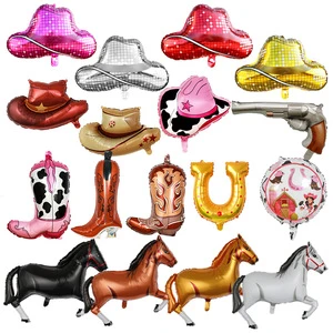 Hot Animal Horse-Shaped Foil Balloons for Kids Birthday Theme Party Baby Shower Decorations Cowboy Party Graduation Easter