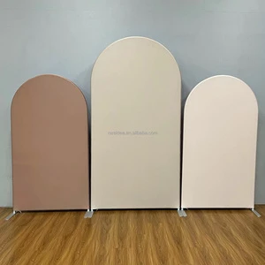Solid Color Design Arch Backdrop Portable and Lightweight Aluminum Backdrops Stand Wedding Cover Backdrop Birthday Party