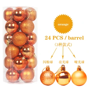 Christmas Promotion Colorful Glitter Hanging Outdoor Christmas Baubles Ball for Xmas Tree Decoration