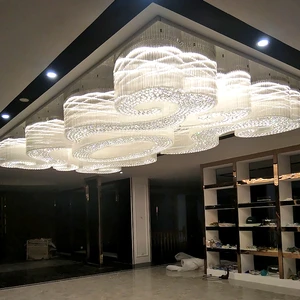 Custom Luxury Island Panel High Ceiling Chandelier Light Chinese Style Decoration for Weddings for Home Use