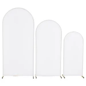 Set of 3 Gold Metal Arch Backdrop Stands 6/5/4 ft Stable Structure Easy Assembly for Wedding for Weddings