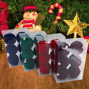 Wholesale Plastic Red Christmas Balls Set High - Quality Scaled Balls Xmas Tree Ornaments 6 PCS Set Home Holiday Party Decor