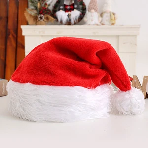Ouruidan Christmas Ornaments Personalized Plush Santa Claus Hat Adult Red Children Warm Knitted 100% Cotton/Acrylic