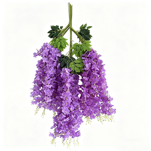 Purple Silk Wedding Ceiling Arch Backdrop Decor Fake Wisteria Garland Artificial Wisteria Hanging Flowers Vine